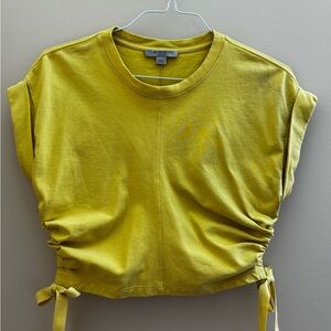 All Saints Yellow Crop Top with Side Ties